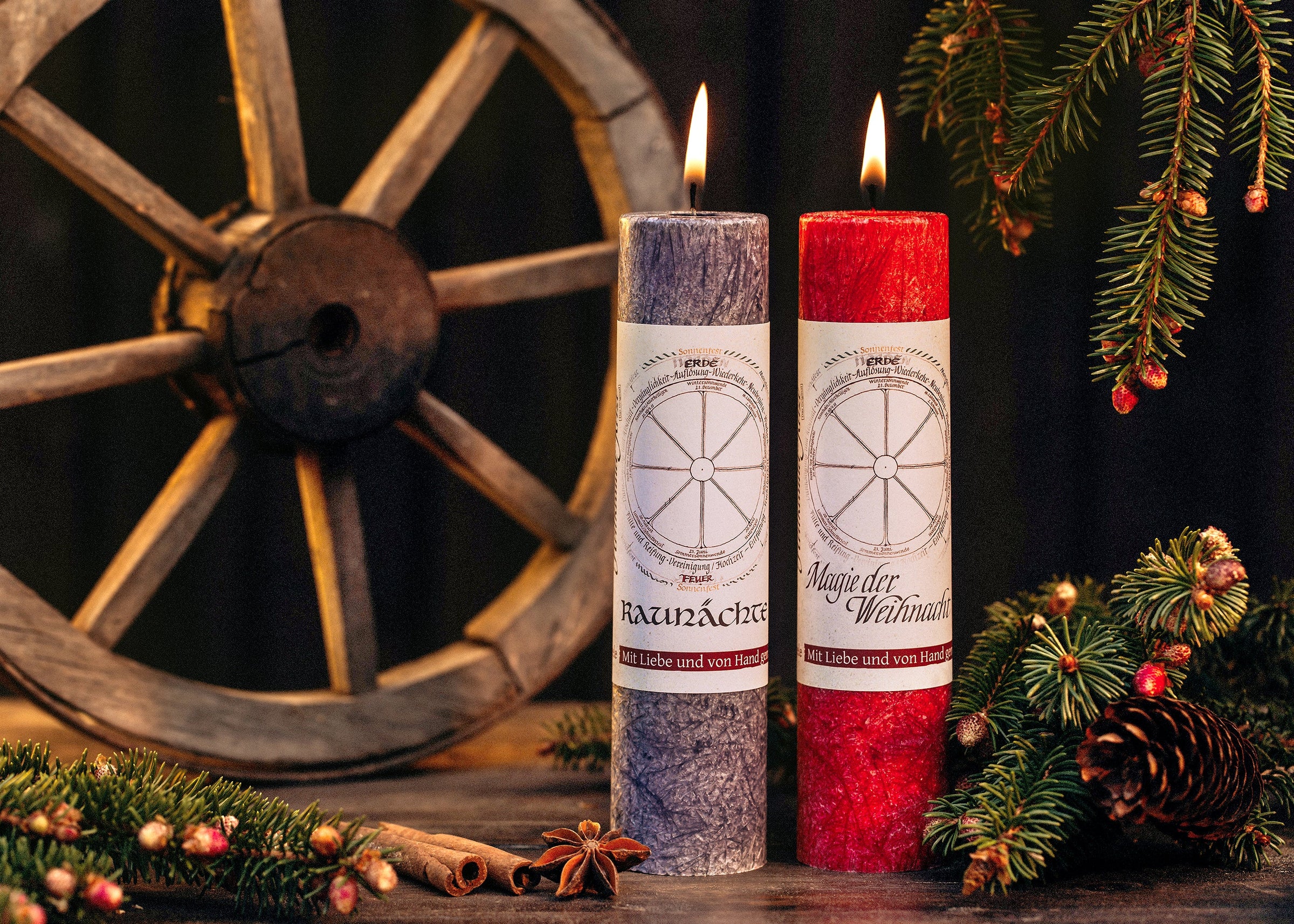 Jahreskreis - Heilkräuter Kerzen