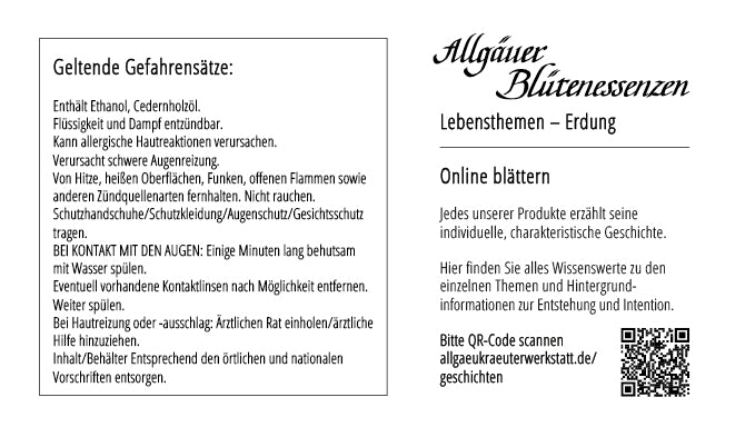 ERDUNG - Allgäuer Blütenessenz