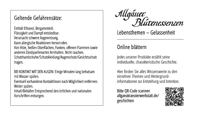GELASSENHEIT - Allgäuer Blütenessenz