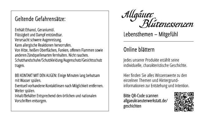 MITGEFÜHL - Allgäuer Blütenessenz