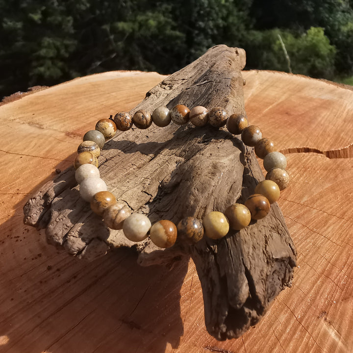 Edelstein Armband AUSDAUER & DURCHHALTEVERMÖGEN Bilderjaspis 6mm