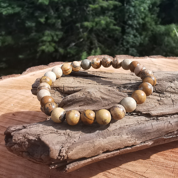 Edelstein Armband AUSDAUER & DURCHHALTEVERMÖGEN Bilderjaspis 6mm