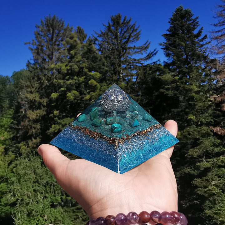 Orgone Cheops Pyramide EMOTIONALE HEILUNG →9.5cm ↑5.5cm