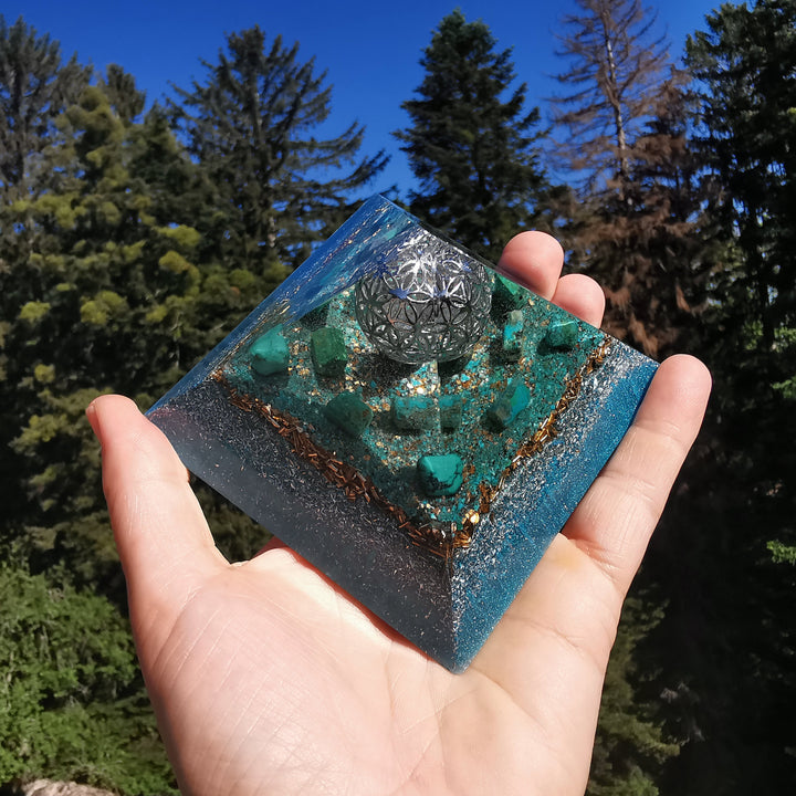 Orgone Cheops Pyramide EMOTIONALE HEILUNG →9.5cm ↑5.5cm