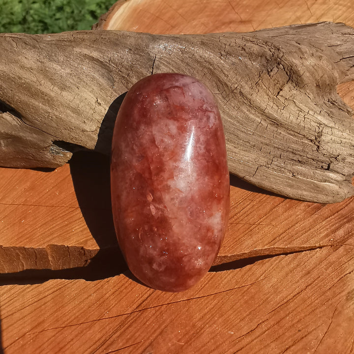 Red Healer Erdbeer-Hämatitquarz Bergkristall Handschmeichler L (6)