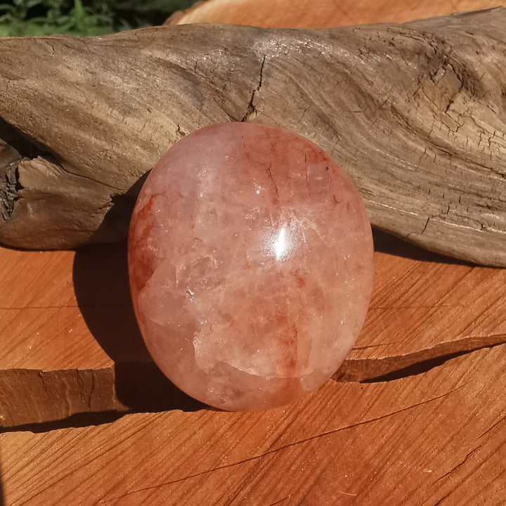 Red Healer Erdbeer-Hämatitquarz Bergkristall Handschmeichler L (8)