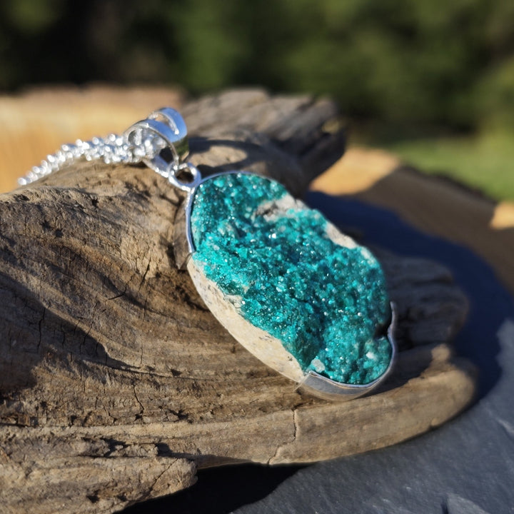 Dioptas Extraqualität Unikat oval gefasst in Silber 925