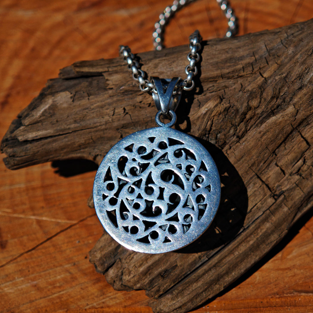 Labradorit Unikat massiver S925 Anhänger 3cm