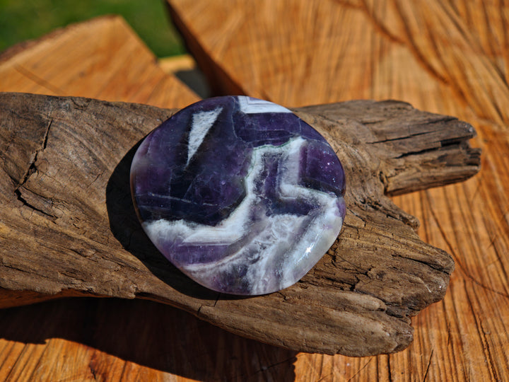 Amethyst Chevron (Innerer Frieden - Vitalität) Scheibensteine Unikate zur individuellen Auswahl