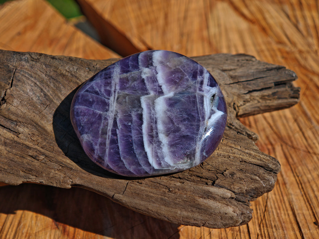 Amethyst Chevron (Innerer Frieden - Vitalität) Scheibensteine Unikate zur individuellen Auswahl