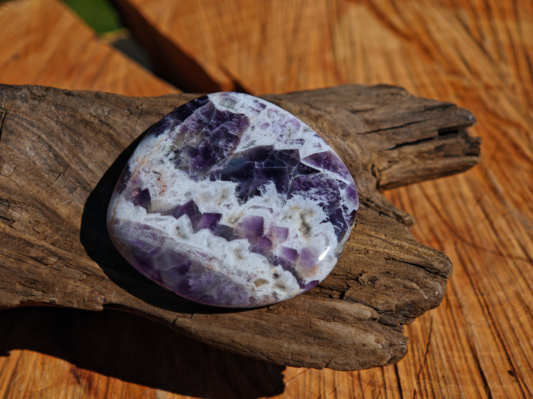 Amethyst Chevron (Innerer Frieden - Vitalität) Scheibensteine Unikate zur individuellen Auswahl