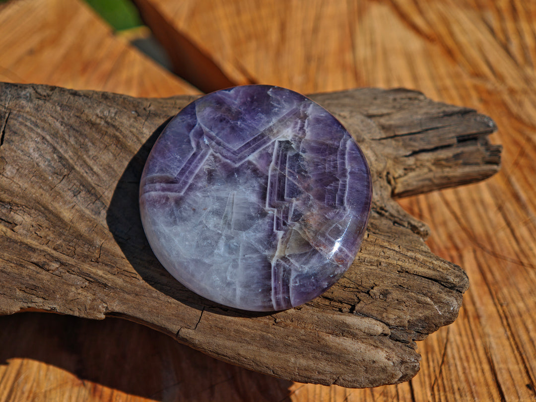 Amethyst Chevron (Innerer Frieden - Vitalität) Scheibensteine Unikate zur individuellen Auswahl