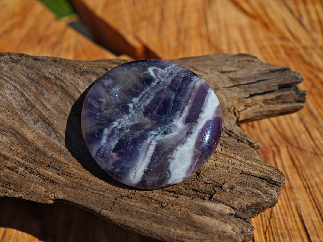 Amethyst Chevron (Innerer Frieden - Vitalität) Scheibensteine Unikate zur individuellen Auswahl