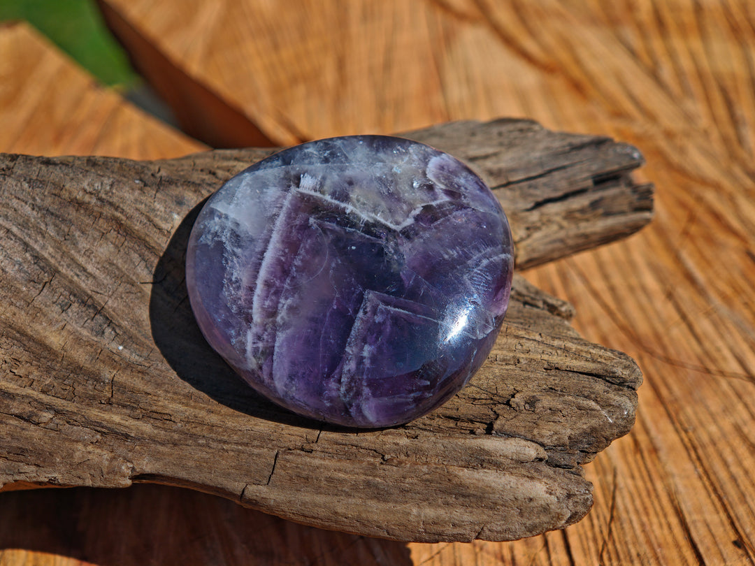 Amethyst Chevron (Innerer Frieden - Vitalität) Scheibensteine Unikate zur individuellen Auswahl