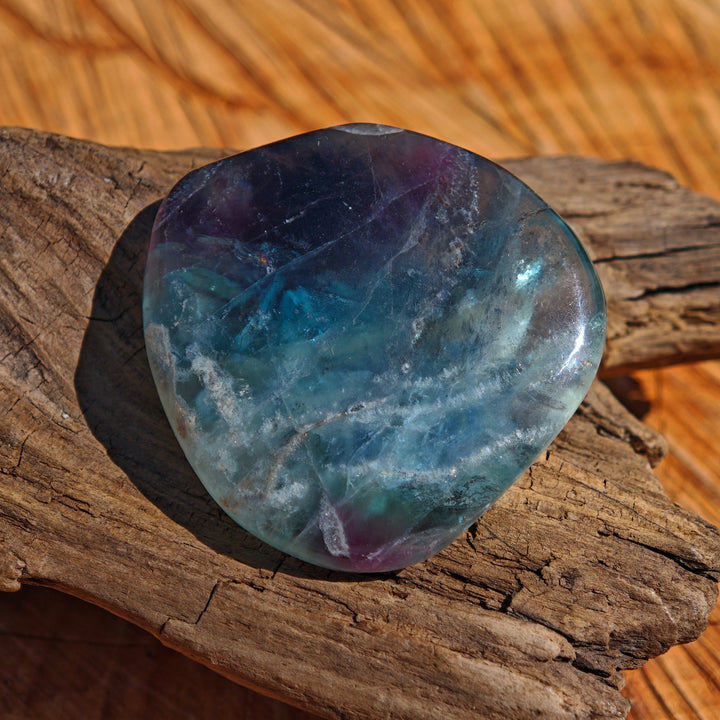 Regenbogen Fluorit (Fokussierung) Scheibenstein Unikate zur individuellen Auswahl