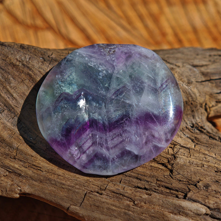 Regenbogen Fluorit (Fokussierung) Scheibenstein Unikate zur individuellen Auswahl