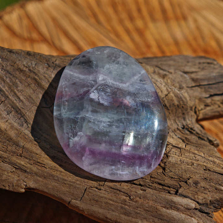 Regenbogen Fluorit (Fokussierung) Scheibenstein Unikate zur individuellen Auswahl