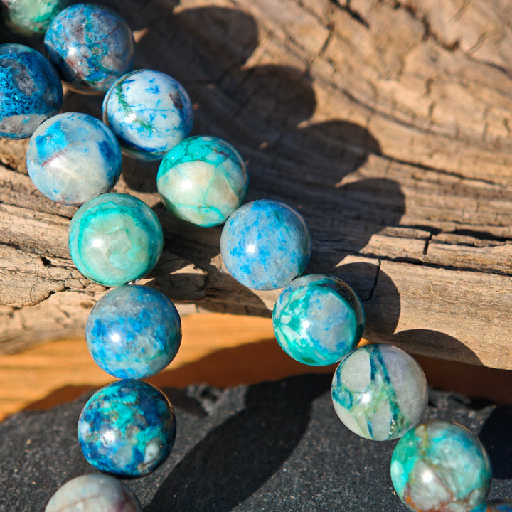 Edelsteinkette GEISTESSTÄRKE Shattuckit 8mm Feder S925