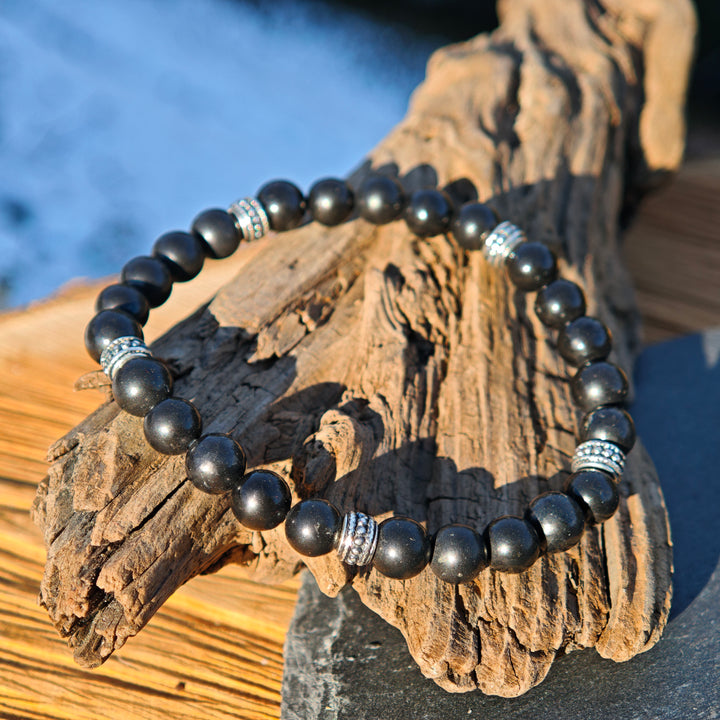 Edelstein Armband NEUTRALISATION Schungit 6mm S925