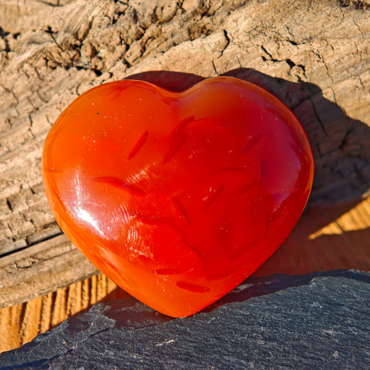 Karneol Taschenherzen 3-4cm 4 zur individuellen Auswahl