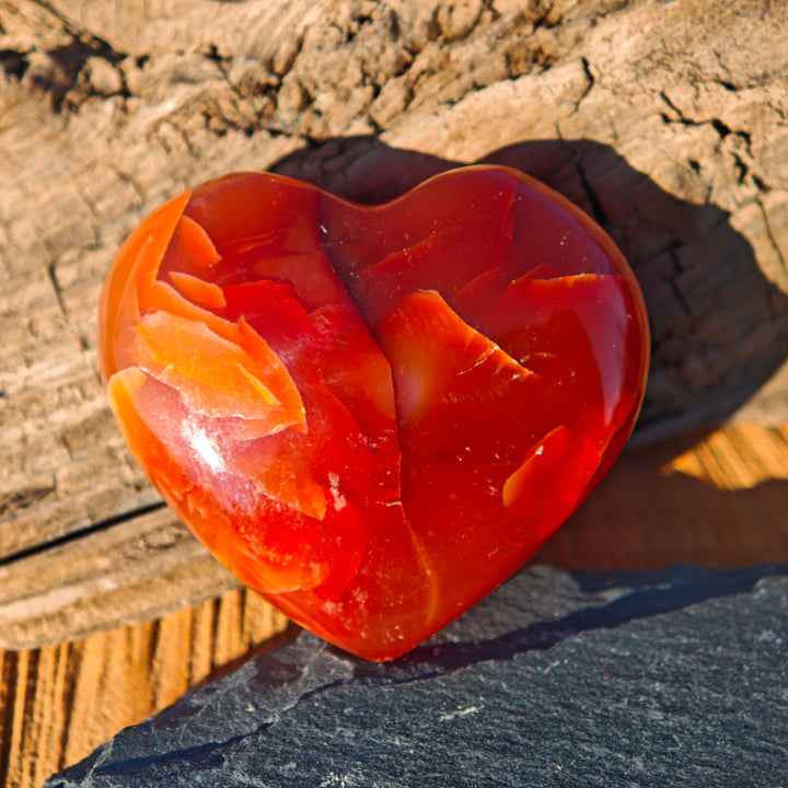 Karneol Taschenherzen 3-4cm 4 zur individuellen Auswahl