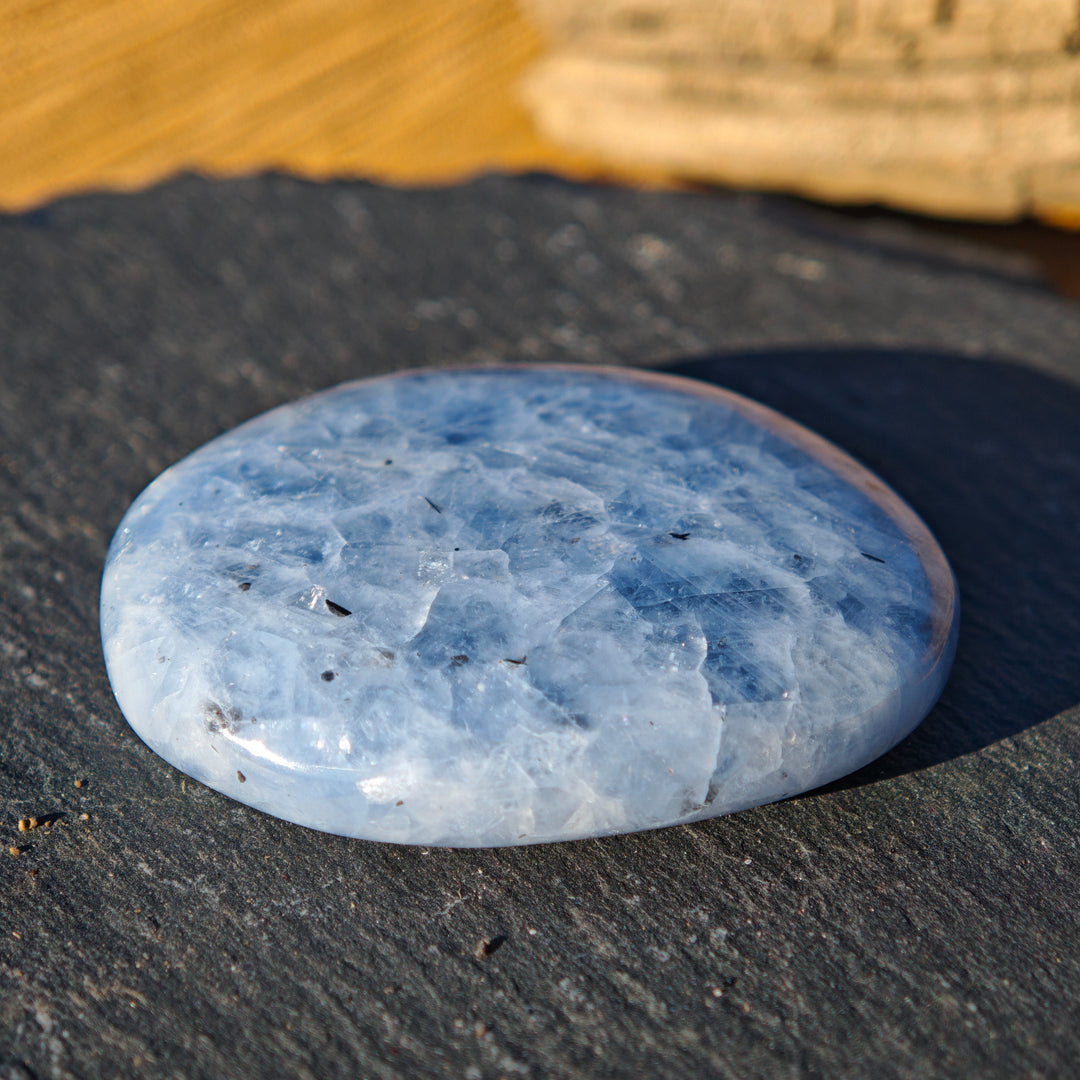 Calcit blau (Entwicklung-Standhaftigkeit) Scheibenstein