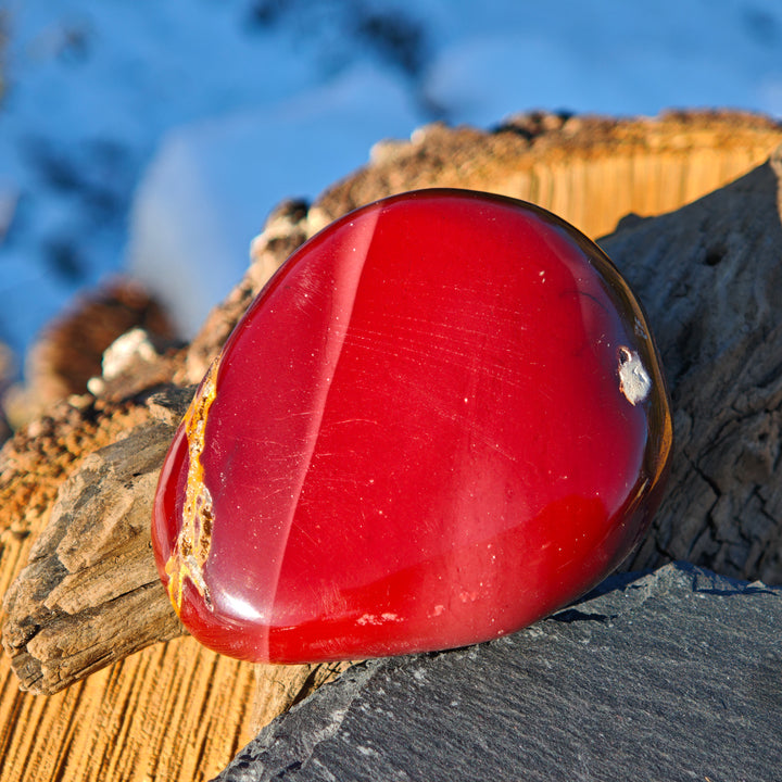 Mookait Jaspis (Lebenskraft - Lebendigkeit) Handschmeichler (4)