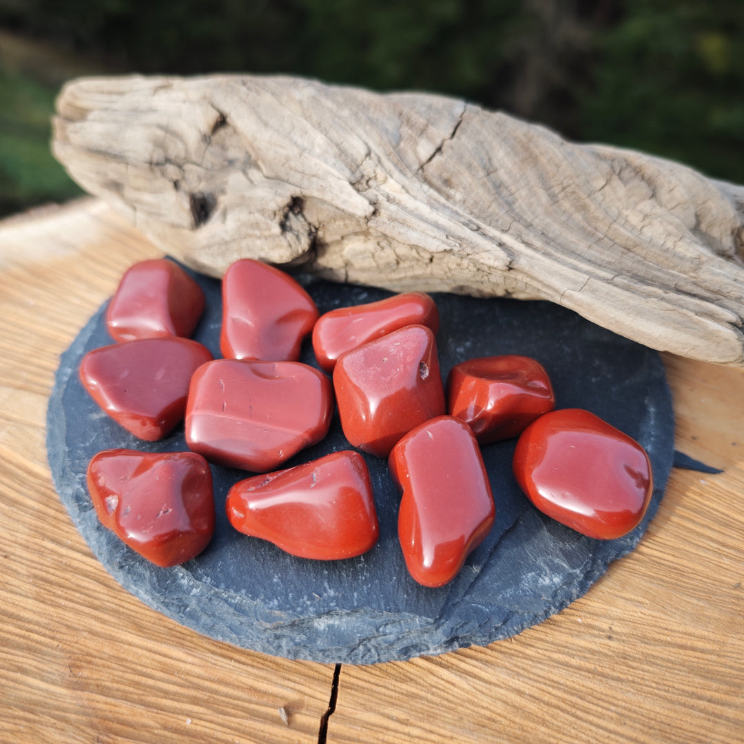 Jaspis Rot (Lebenskraft & Fürsorge) Trommelsteine 2-3cm