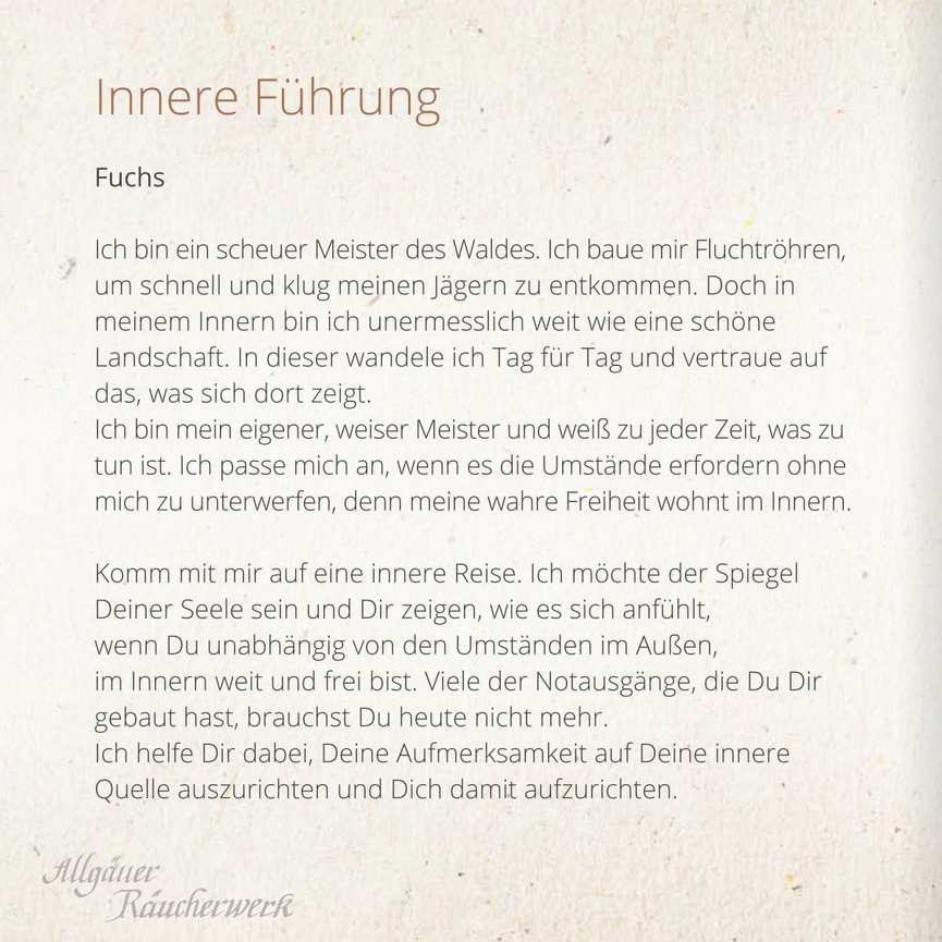 Allgäuer Räucherwerk - Fuchs - Innere Führung