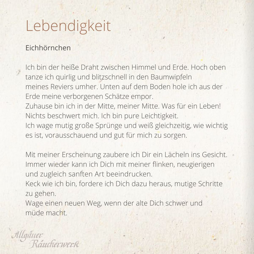 Allgäuer Räucherwerk - Eichhörnchen - Lebendigkeit