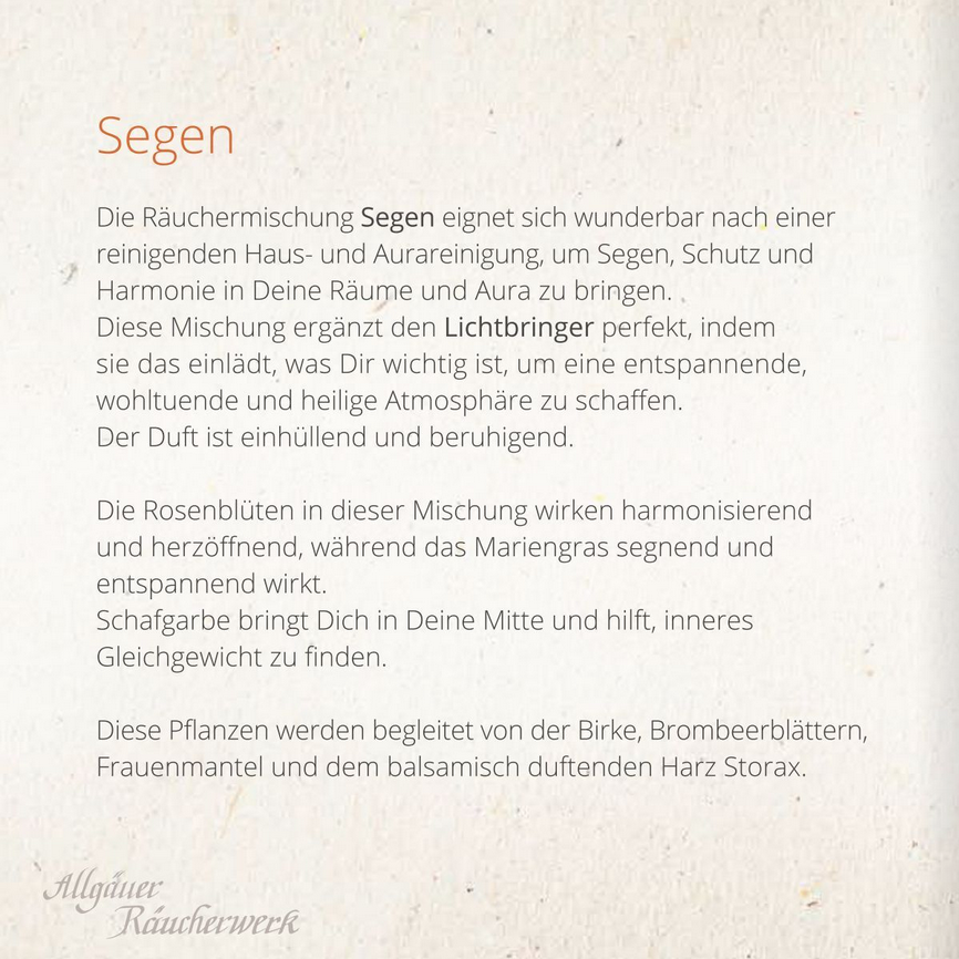 Allgäuer Räucherwerk - Seelenzauber - Segen - Nachfüllpackung