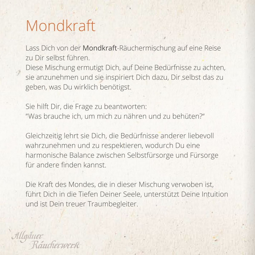 Allgäuer Räucherwerk - Seelenzauber - Mondkraft - Nachfüllpackung