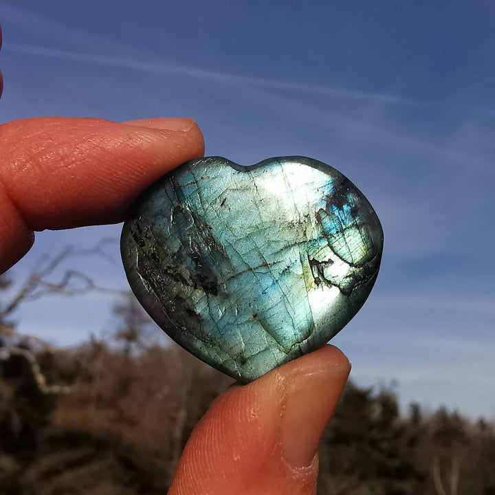 Labradorit Taschenherz 30mm (1)